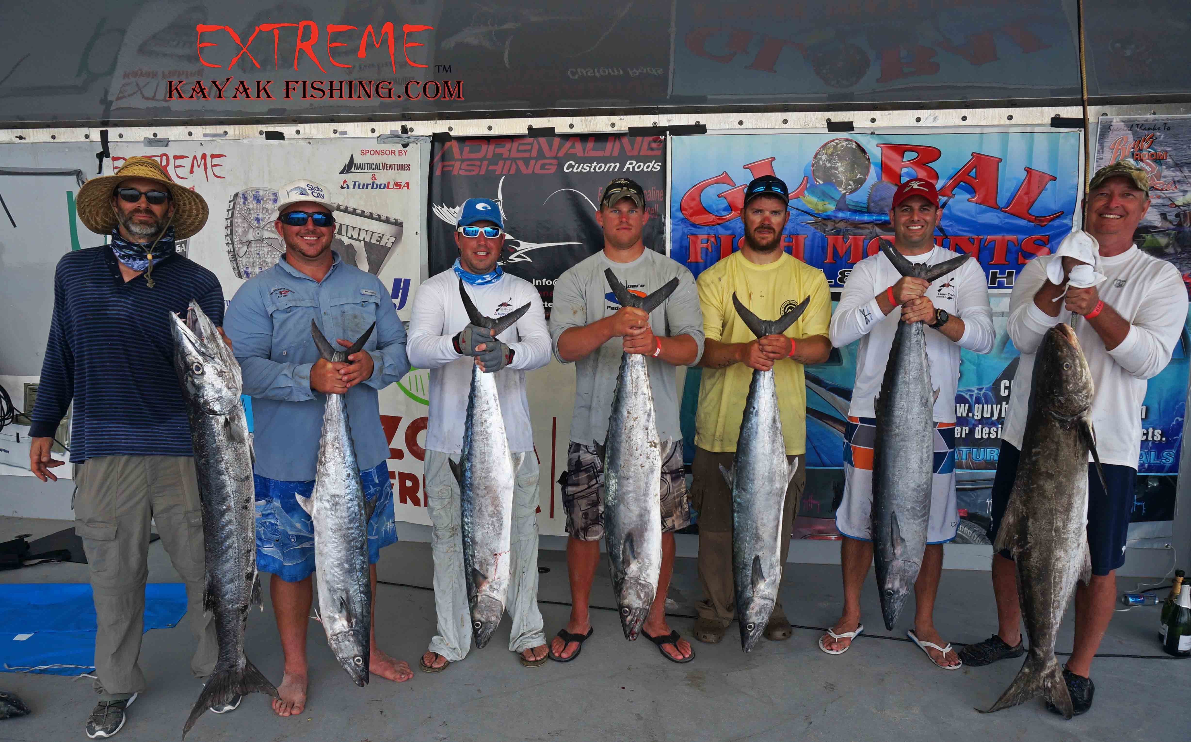 Top Five Winners.  Photo Courtesy of Extreme Kayak Fishing Tournaments